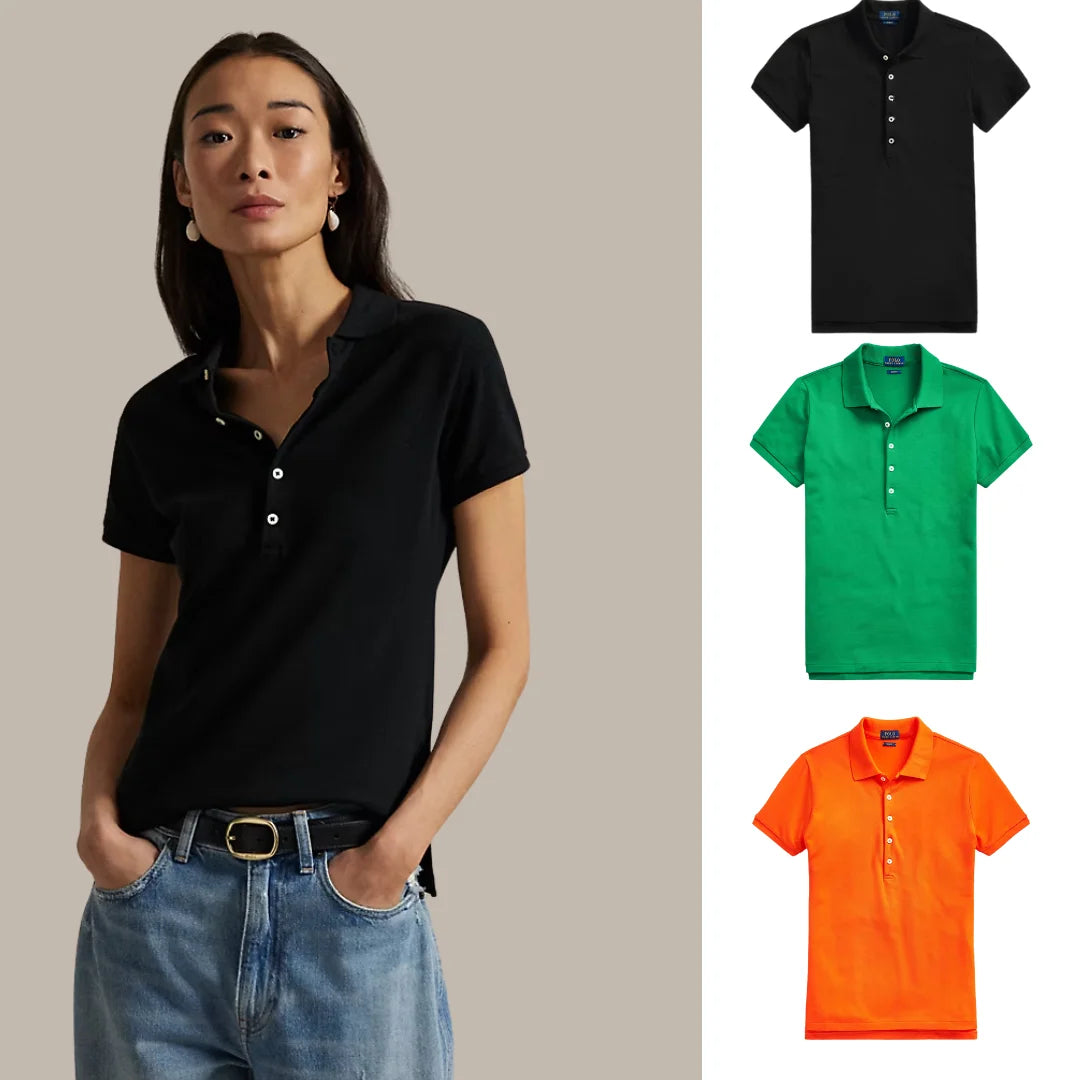 Kaufen Sie 1, erhalten Sie 3! Polo-Shirt-Set aus Piqué-Baumwolle